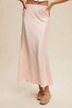 Load image into Gallery viewer, Blush Satin Midi Slip Skirt
