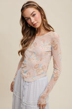 Load image into Gallery viewer, Floral Mesh Top
