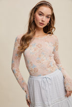 Load image into Gallery viewer, Floral Mesh Top
