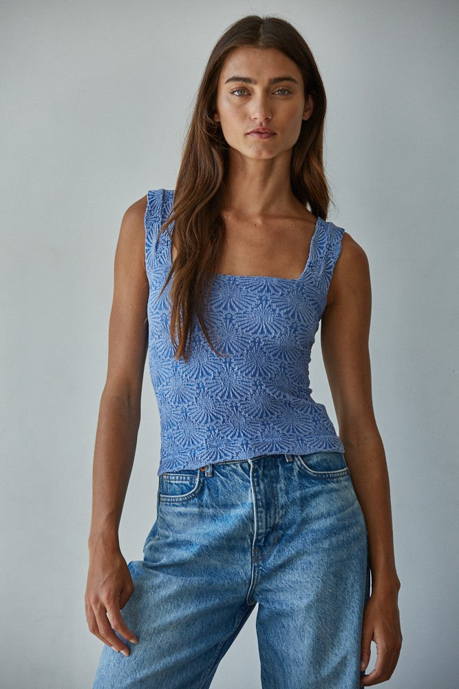 Lilly Square Neck Tank Chambray