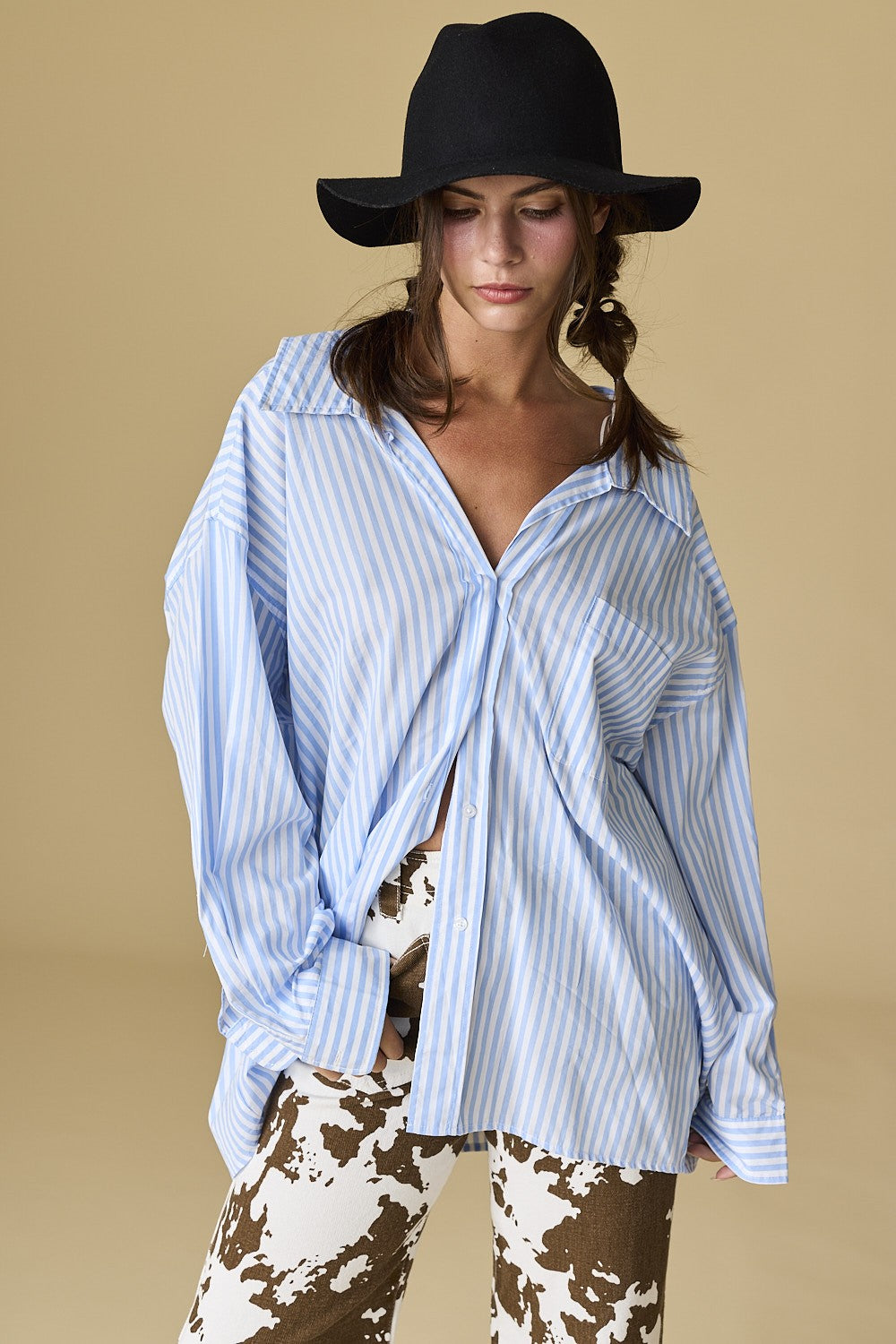 Luna Oversized Top Blue