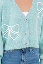 Load image into Gallery viewer, Bow Delight Button Down Cardigan

