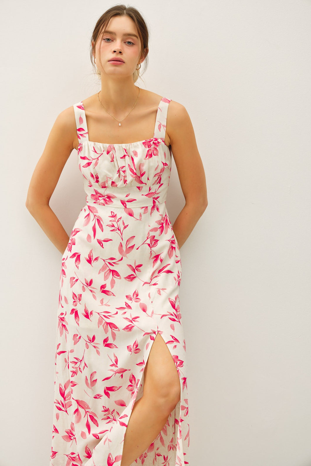 In The Tropics Midi Dress Pink