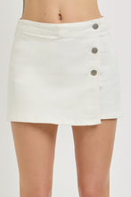 Load image into Gallery viewer, Uptown Girl Denim Skort White
