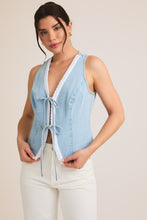 Load image into Gallery viewer, Flirty Denim Vest
