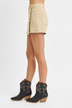 Load image into Gallery viewer, Uptown Girl Denim Skort Latte
