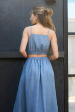 Load image into Gallery viewer, Beachin&#39; Crop Top Blue
