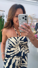 Load image into Gallery viewer, Off To Paradise Crop Top Navy
