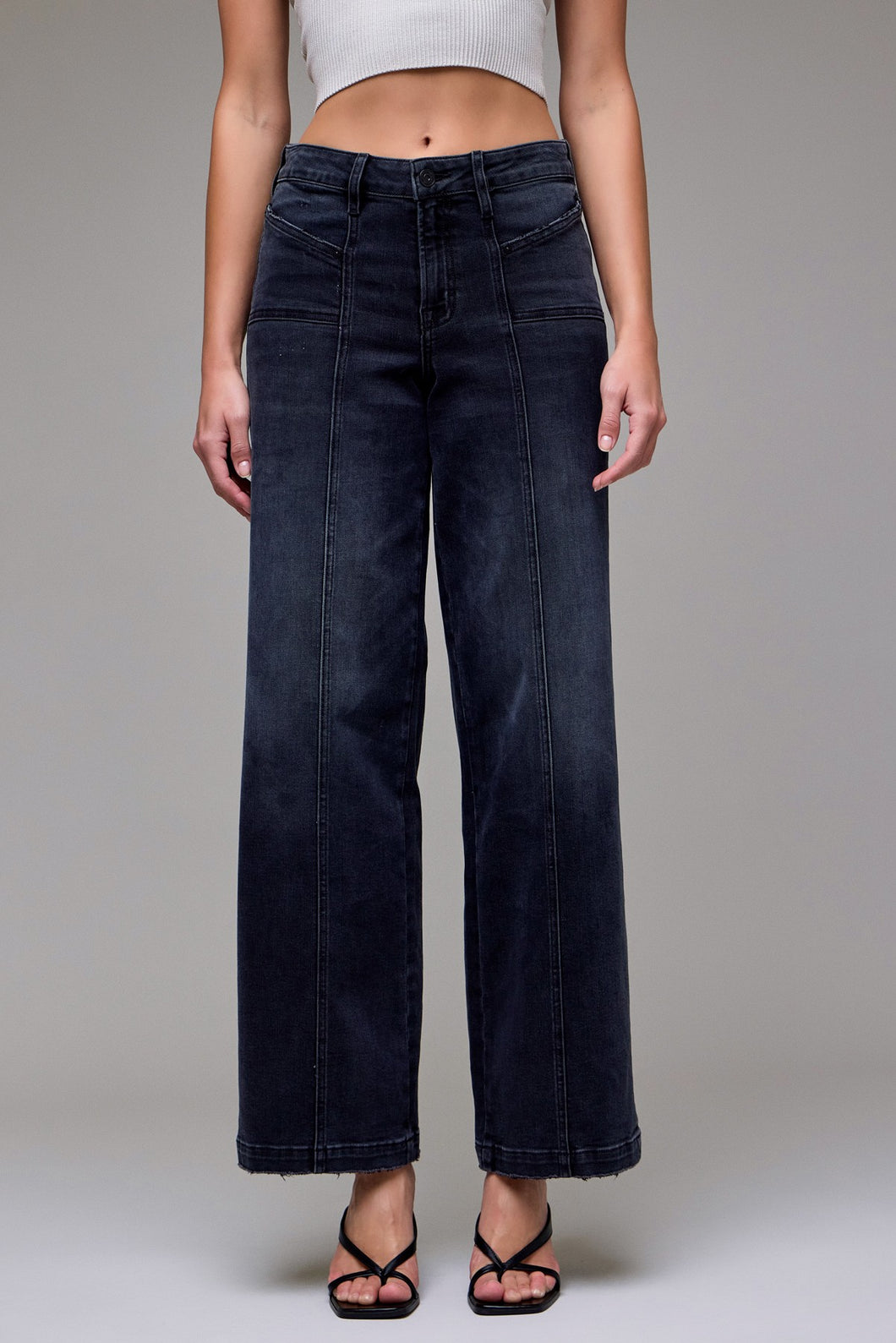 Nori Mid-Rise Wide Leg Jeans