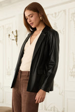 Load image into Gallery viewer, Classy Winter Faux Leather BLazer
