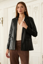 Load image into Gallery viewer, Classy Winter Faux Leather BLazer
