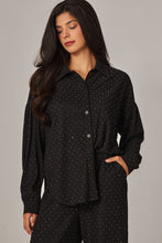 Load image into Gallery viewer, Crinkled Rhinestone Lounge Set Black
