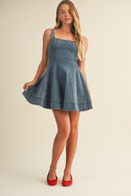 Load image into Gallery viewer, Rock The Night In Denim Mini Dress
