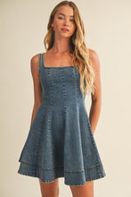 Load image into Gallery viewer, Rock The Night In Denim Mini Dress
