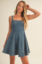 Load image into Gallery viewer, Rock The Night In Denim Mini Dress
