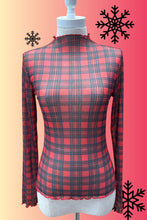 Load image into Gallery viewer, Holiday Mock Neck Mesh Top
