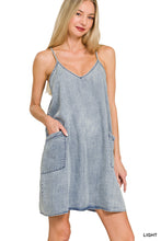 Load image into Gallery viewer, Lizzy Chambray Mini Dress
