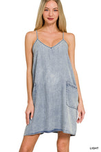 Load image into Gallery viewer, Lizzy Chambray Mini Dress
