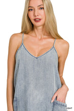 Load image into Gallery viewer, Lizzy Chambray Mini Dress
