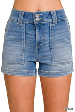 Load image into Gallery viewer, Utility Pocket Denim Shorts
