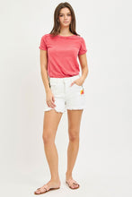 Load image into Gallery viewer, Painted Petals Frayed Shorts
