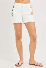 Load image into Gallery viewer, Painted Petals Frayed Shorts

