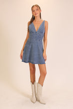 Load image into Gallery viewer, Denim Flare Mini Dress
