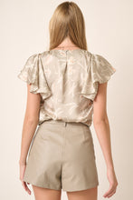 Load image into Gallery viewer, Satin Flutter Sleeve Blouse
