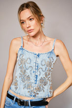 Load image into Gallery viewer, Bow Chic Denim Corset Top
