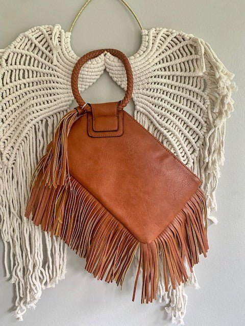 Fringe Leather Wristlet/Clutch