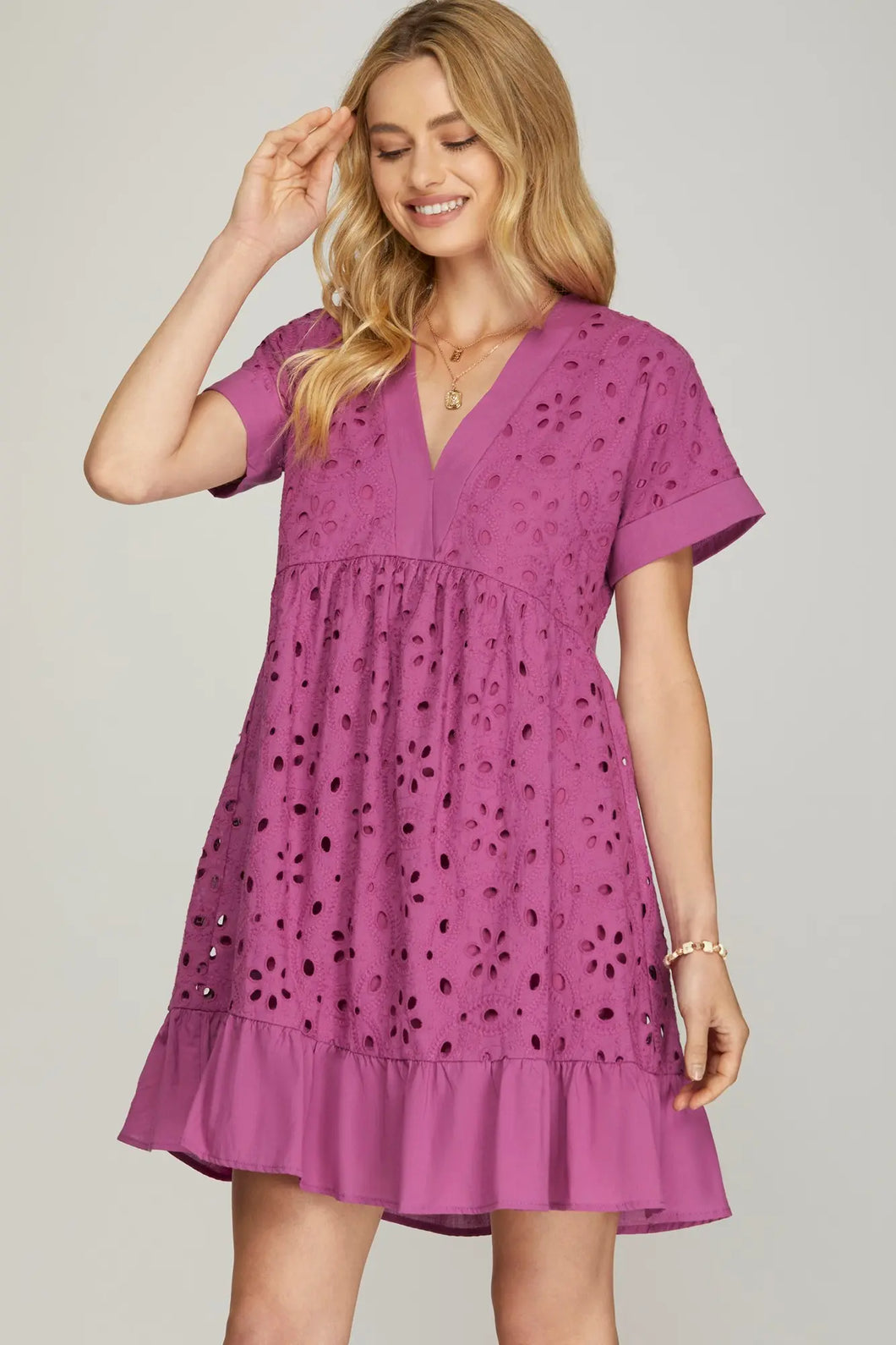 Magenta Dreamy Mini Dress