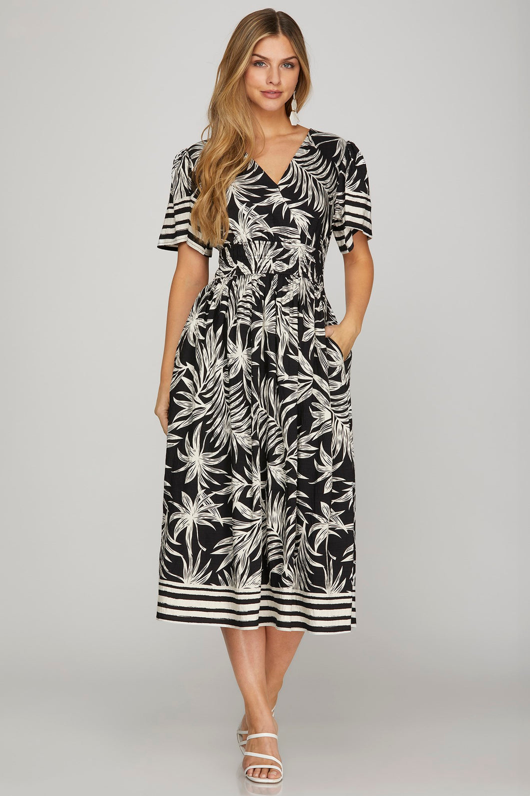 Royal Palm Midi Dress