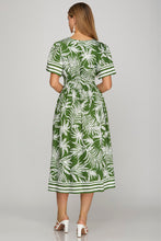 Load image into Gallery viewer, Royal Palm Midi Dress
