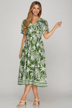 Load image into Gallery viewer, Royal Palm Midi Dress
