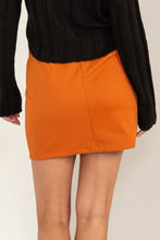Load image into Gallery viewer, Must Be Love Zipper Mini Skirt Burnt Orange
