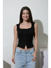Load image into Gallery viewer, Intensions Ribbed Top Black
