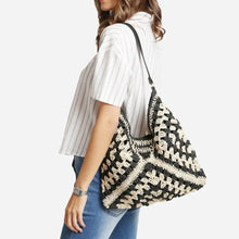 Load image into Gallery viewer, Bianca Patterned Straw Hobo Tote Bag
