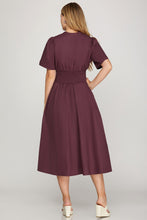 Load image into Gallery viewer, Keep It Zipped Midi Dress Plum
