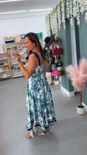 Load image into Gallery viewer, Hankerchief-Hem Midi Dress Navy
