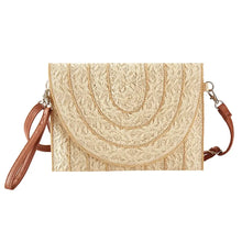Load image into Gallery viewer, Straw Clutch/Crossbody Bag
