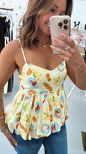 Load image into Gallery viewer, Picnic Pursuits Bubble Hem Tank
