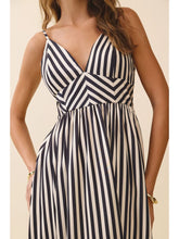 Load image into Gallery viewer, Elegant Stripes Midi Dress
