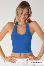 Load image into Gallery viewer, Floral Lace Halter Crop Top
