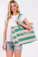 Load image into Gallery viewer, Summer Rope Stripe Beach Tote
