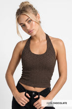 Load image into Gallery viewer, Floral Lace Halter Crop Top
