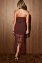 Load image into Gallery viewer, Moonlight Lace Midi Dress Brown
