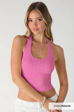 Load image into Gallery viewer, Floral Lace Halter Crop Top
