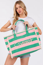 Load image into Gallery viewer, Summer Rope Stripe Beach Tote
