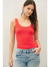 Load image into Gallery viewer, Doubled Lined Scoop Neck Tank
