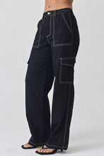 Load image into Gallery viewer, Julia Cargo Pants Black
